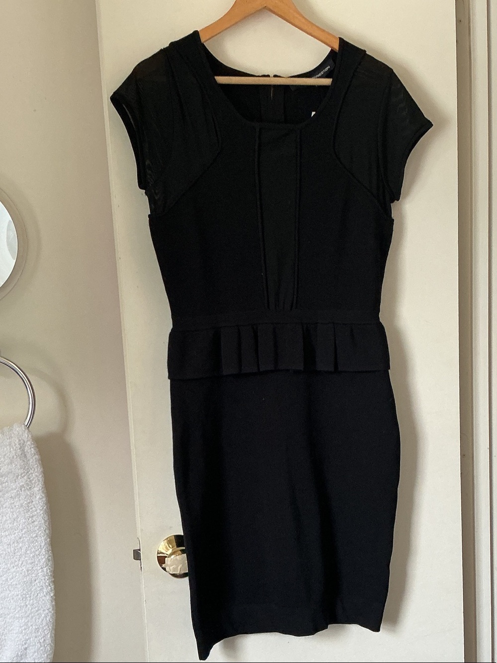 FRENCH CONNECTION from  BLOOMINGDALES Classic Black Peplum Sheath Dress - Women